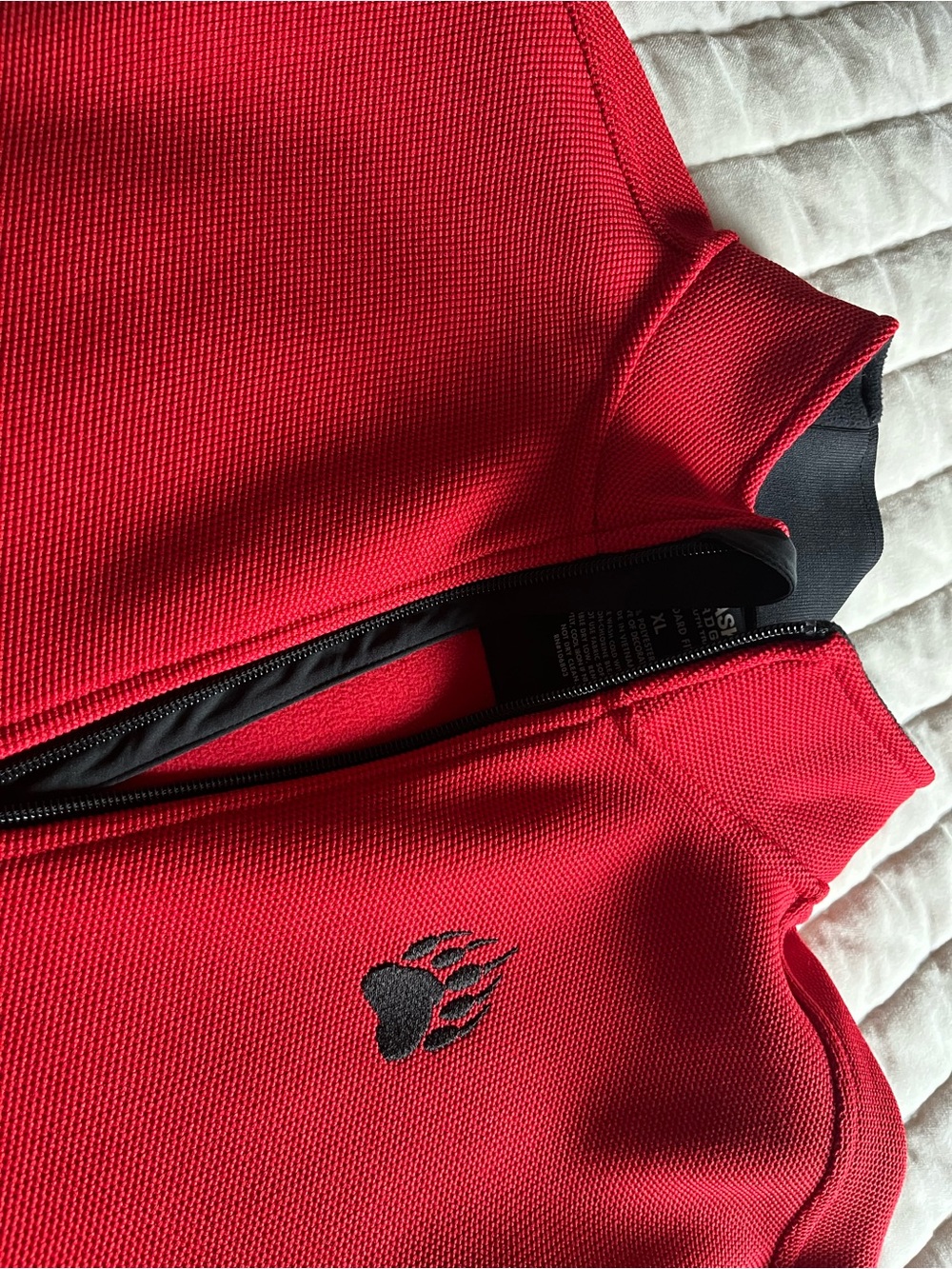 Duluth Trading Co Red and Black Half-Zip Performance Pullover View 6